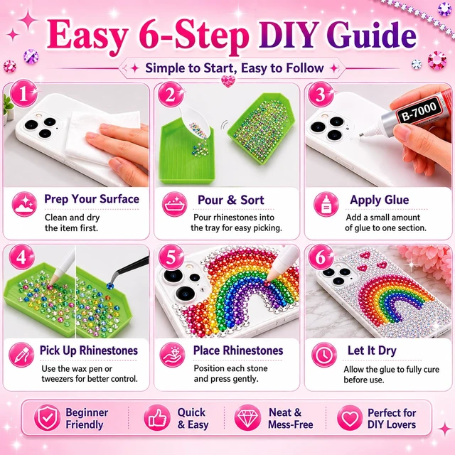 Alt view image 6 of 7 - Bedazzling Kit, 30000 Pcs Bedazzler Kit with Rhinestones and Tools | 3mm Flatback Rhinestones Set, 30 Colorful Diy Resin Rhinestone Kit, Resin Jelly Rhinestones for Bedazzling for Crafting