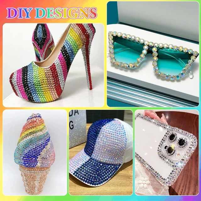 Alt view image 6 of 7 - 32000Pcs Rhinestones Bedazzling Kit with Tools, Color Resin Rhinestones | 3mm Flatback Resin Gems for Crafts, Bedazzling Kit, Bedazzler Kit for Clothing Shoes DIY Face Makeup Tumblers