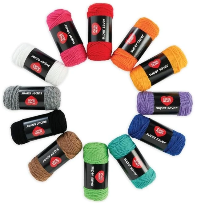Main image of Craft Kit, Yarn for Crocheting and Knitting | #4 Medium Worsted Weight 100% Acrylic Yarn Kit for Amigurumi Projects, 12 Colors, 93 yards, 50g/1.7oz