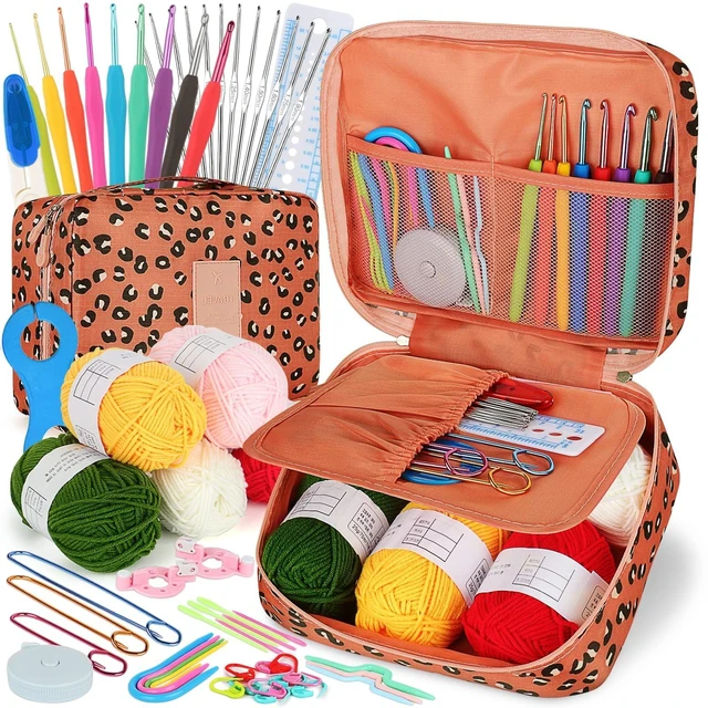 Main image of Crochet Kit for Beginners Adults Kids w/Step-by-Step Instructions | Complete Beginner Crochet Kit with Ergonomic Crochet Hooks Set,Upgrade Yarn and Portable Storage Case-2026 Ideal Gift