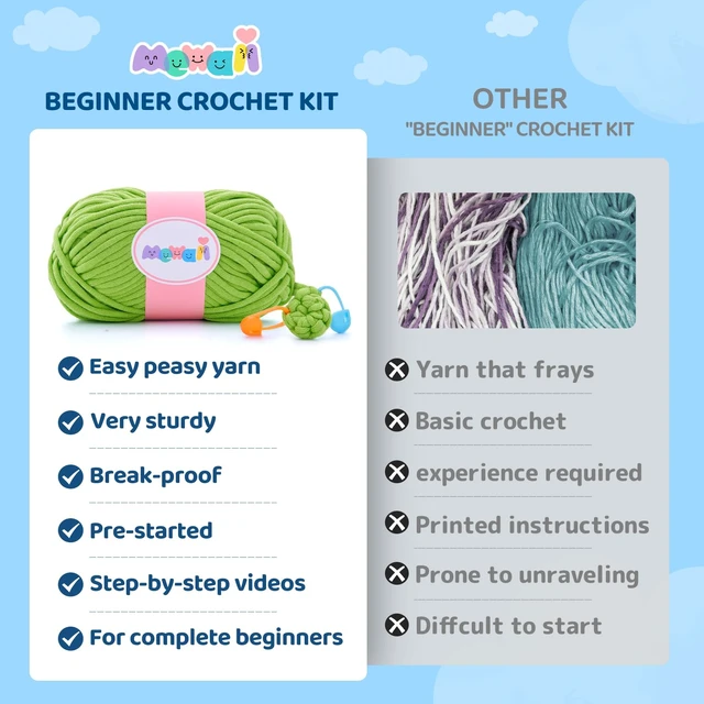 Alt view image 2 of 7 - Crochet Kit for Beginners, 3 Pack Sea Turtles Craft Set | 40% Extra Yarn, Video Tutorial, Pre-Started Piece, Beginner Friendly, Family Craft Gift for Adults & Kids