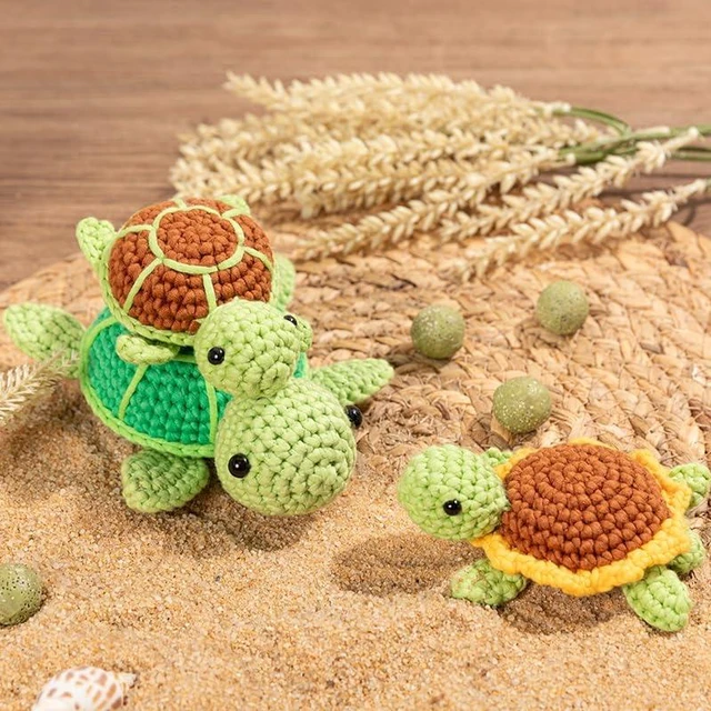 Alt view image 7 of 7 - Crochet Kit for Beginners, 3 Pack Sea Turtles Craft Set | 40% Extra Yarn, Video Tutorial, Pre-Started Piece, Beginner Friendly, Family Craft Gift for Adults & Kids