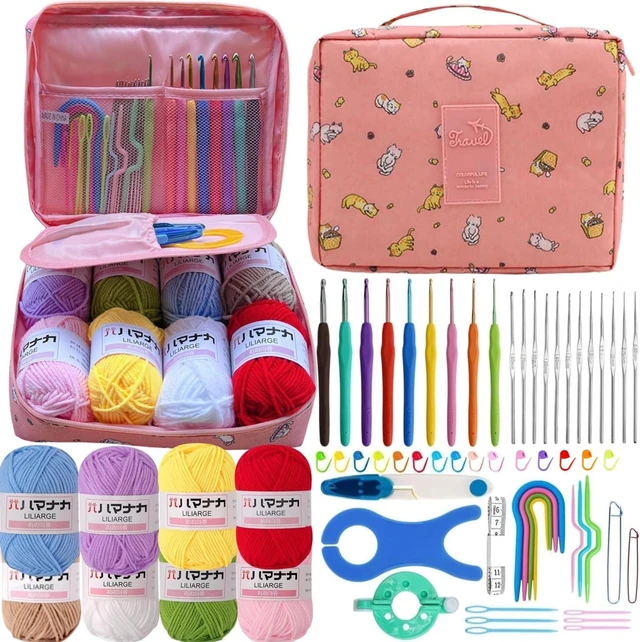 Main image of Crochet Kit for Beginners Adults,Beginner Crochet Kits with Yarn | Learn to Crochet Kit,Crochet Supplies,Ergonomic Crochet Hooks and Small Crochet Hooks