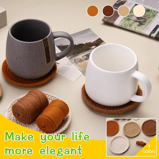 Alt view image 5 of 7 - Crochet Kits, Crochet Kit for Beginners 4 PCS Crochet Coasters Kits | Crochet Kits with Crochet Yarn, Crochet Hook, Step-by-Step Instructions Video, Crochet Supplies Set Craft Kits for Adults