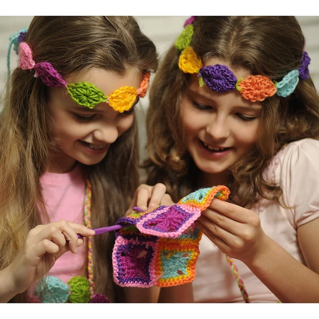 Alt view image 5 of 7 - Easy-to-Do Crochet Kit - DIY Knitting Set for Beginners & Kids Ages 8+ | All-in-1 yarn craft kit includes hooks and materials to create a mini bag, coasters, and placemat with ease