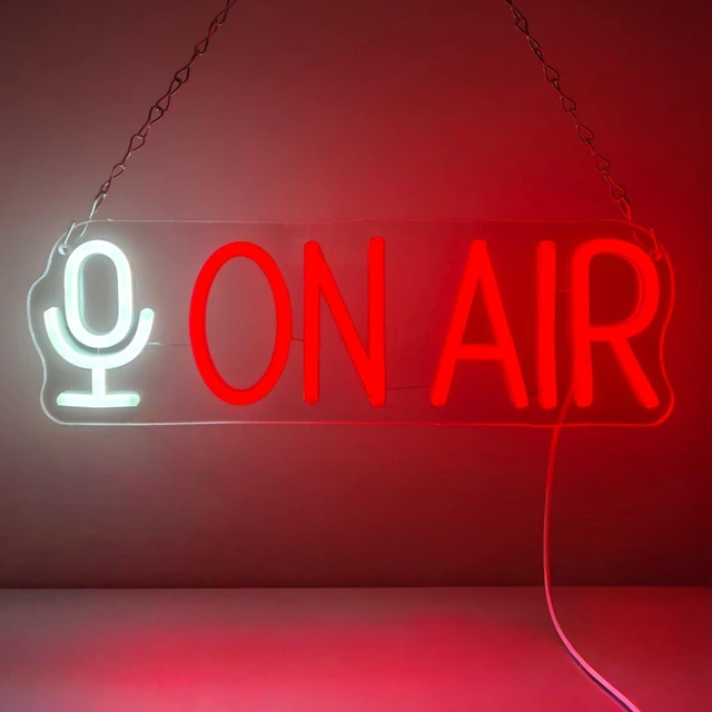 Main image of On Air Neon Sign LED Light for Live Streaming, Recording Studio, Bedroom, and Game Room Wall Décor, Vibrant LED Neon for Content Creators, Gamers, and Broadcasters