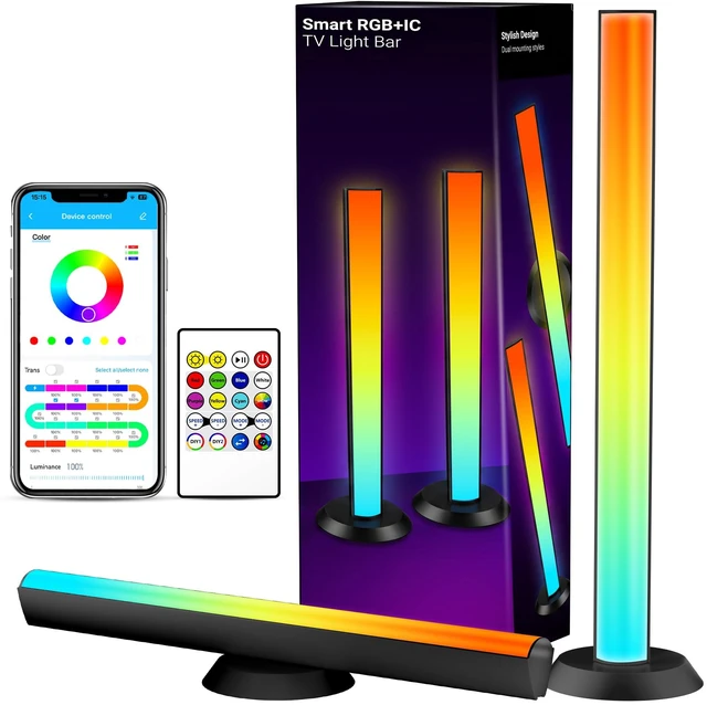 Main image of Smart Wi-Fi Light Bar, Compatible with Alexa&Google Assistant, Gaming Desk Lights with Music Sync&Scene Modes, RGB TV Light Bar, Mood Lighting for Game, PC, Monitor (2.4GHz WiFi only)