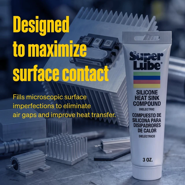 Alt view image 3 of 7 - Silicone Heat Sink Compound - Thermally Conductive for Heat Transfer - High Dielectric Strength Thermal Compound - Ideal for Electrical Devices & Components - White - Tube - 3 oz (98003)