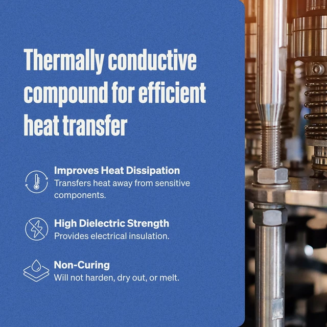 Alt view image 2 of 7 - Silicone Heat Sink Compound - Thermally Conductive for Heat Transfer - High Dielectric Strength Thermal Compound - Ideal for Electrical Devices & Components - White - Tube - 3 oz (98003)