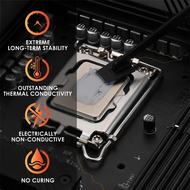 Alt view image 4 of 7 - Duronaut 6 Gram Thermal Paste - Exceptional Stability | Enhanced Durability for Maximum Thermal Conductivity While Overclocking CPU/GPU/PS4/PS5/Xbox