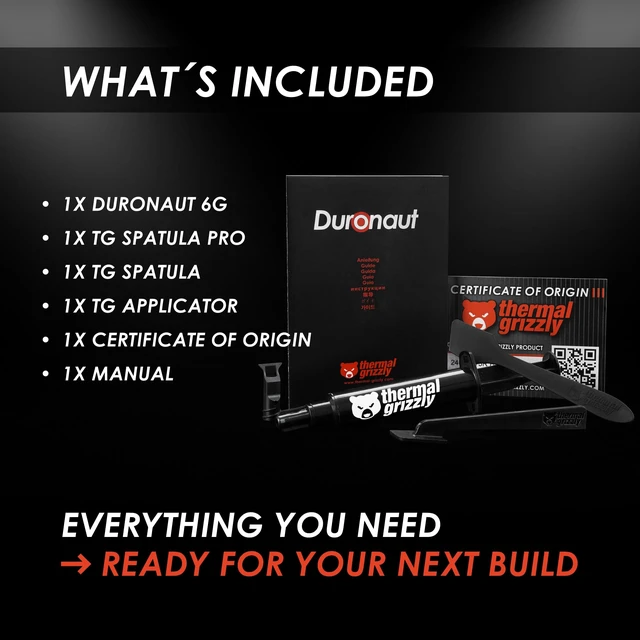 Alt view image 6 of 7 - Duronaut 6 Gram Thermal Paste - Exceptional Stability | Enhanced Durability for Maximum Thermal Conductivity While Overclocking CPU/GPU/PS4/PS5/Xbox