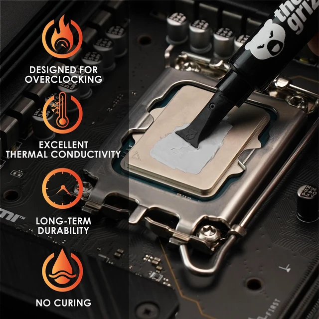 Alt view image 5 of 7 - Kryonaut - 5.55 Gram/1.5ml - High Performance Thermal Paste | Thermal Compound for Demanding Applications and Overclocking - Thermal Paste for CPU/GPU/PS4/PS5/Xbox