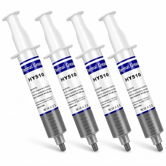 Main image of HY-510-100g (25g*4) Thermal Conductivity: >1.93W/m-k CPU Thermal heatsink Paste Silicone Grease Compound Non-Conductive for pc CPU gpu PS4 ...100 Gram