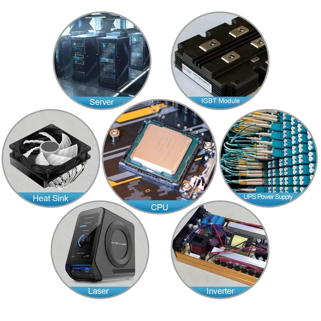 Alt view image 7 of 7 - HY-510-100g (25g*4) Thermal Conductivity: >1.93W/m-k CPU Thermal heatsink Paste Silicone Grease Compound Non-Conductive for pc CPU gpu PS4 ...100 Gram
