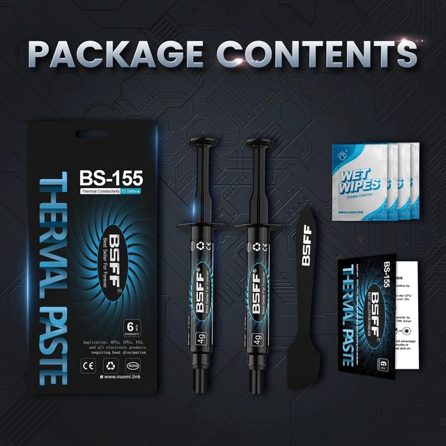 Alt view image 2 of 6 - Thermal Paste 8g Advanced Formula for CPU GPU IC & Heatsinks | Advanced Carbon Formula; Smoother Application; CPU/GPU Compatible; Even Coverage; Stable Cooling Performance