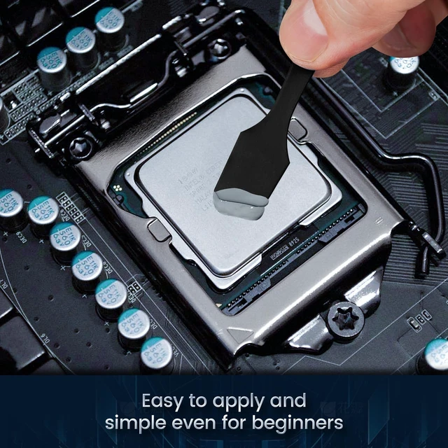 Alt view image 4 of 6 - Thermal Paste 4g Advanced Formula for CPU GPU IC & Heatsinks | Advanced Carbon Formula; Smoother Application; CPU/GPU Compatible; Even Coverage; Stable Cooling Performance