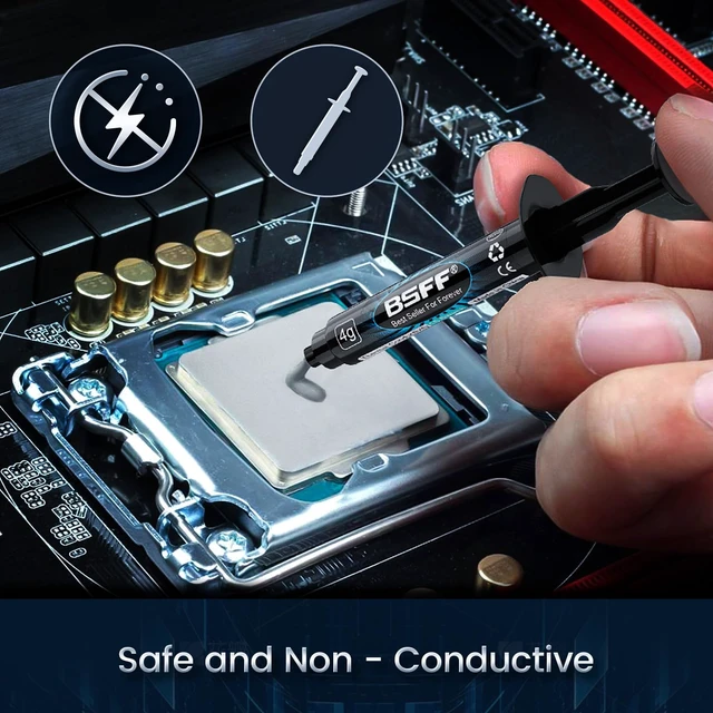 Alt view image 3 of 6 - Thermal Paste 4g Advanced Formula for CPU GPU IC & Heatsinks | Advanced Carbon Formula; Smoother Application; CPU/GPU Compatible; Even Coverage; Stable Cooling Performance