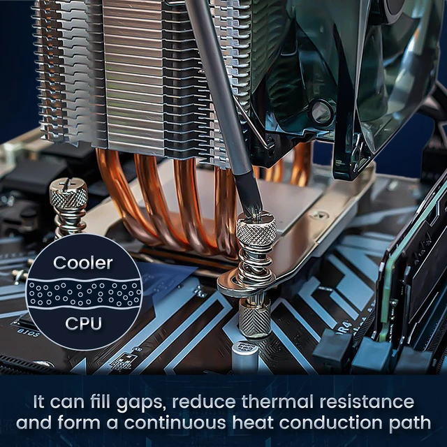 Alt view image 5 of 6 - Thermal Paste 4g Advanced Formula for CPU GPU IC & Heatsinks | Advanced Carbon Formula; Smoother Application; CPU/GPU Compatible; Even Coverage; Stable Cooling Performance