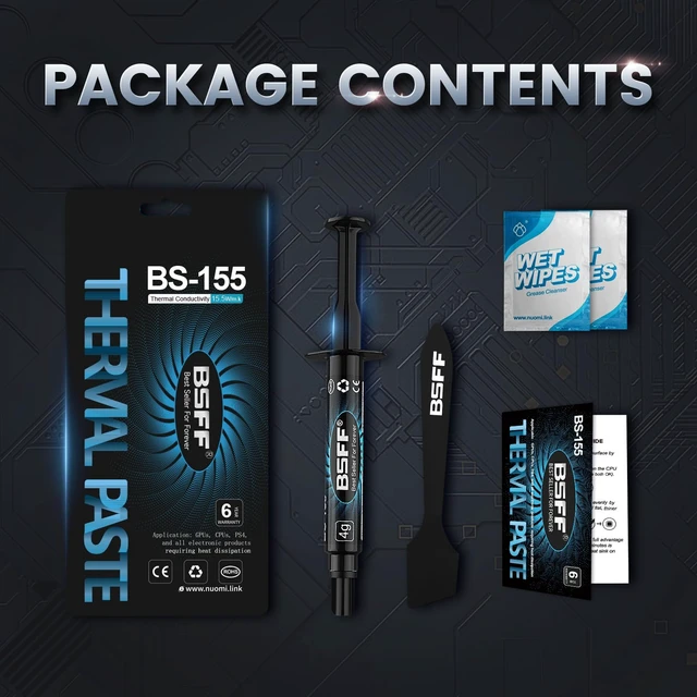 Alt view image 2 of 6 - Thermal Paste 4g Advanced Formula for CPU GPU IC & Heatsinks | Advanced Carbon Formula; Smoother Application; CPU/GPU Compatible; Even Coverage; Stable Cooling Performance