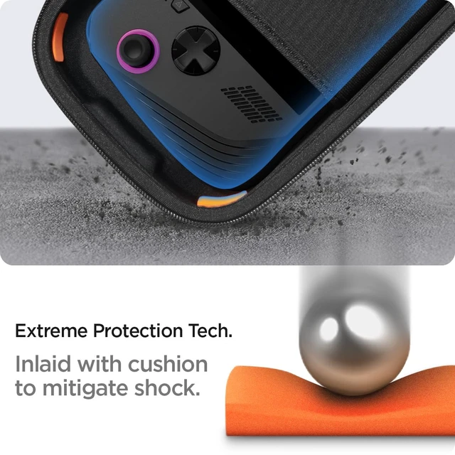 Alt view image 3 of 7 - Rugged Armor Pro Hard Shell Carrying Case ROG Xbox Ally X, Nintendo Switch 2, MSI Claw 7 AI+, ASUS ROG Ally, Accessory Pockets, Charger Storage - Black