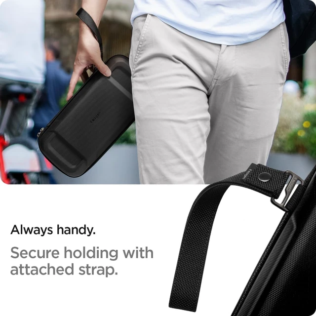 Alt view image 7 of 7 - Rugged Armor Pro Hard Shell Carrying Case ROG Xbox Ally X, Nintendo Switch 2, MSI Claw 7 AI+, ASUS ROG Ally, Accessory Pockets, Charger Storage - Black