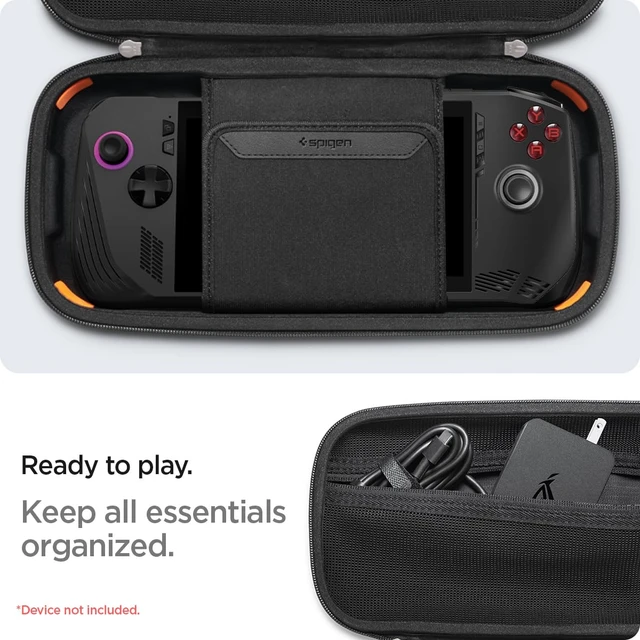 Alt view image 4 of 7 - Rugged Armor Pro Hard Shell Carrying Case ROG Xbox Ally X, Nintendo Switch 2, MSI Claw 7 AI+, ASUS ROG Ally, Accessory Pockets, Charger Storage - Black