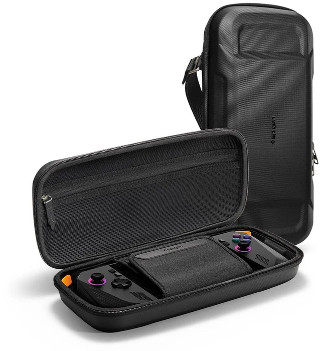 Main image of Rugged Armor Pro Hard Shell Carrying Case ROG Xbox Ally X, Nintendo Switch 2, MSI Claw 7 AI+, ASUS ROG Ally, Accessory Pockets, Charger Storage - Black