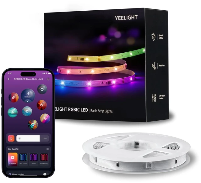Main image of LED Strip Lights, 20FT Smart Light Strips with 108 LEDs & Music Sync, RGB Color Changing Light with Bluetooth Connected and APP Control, Lights for Bedroom, Home Room Decor, Party