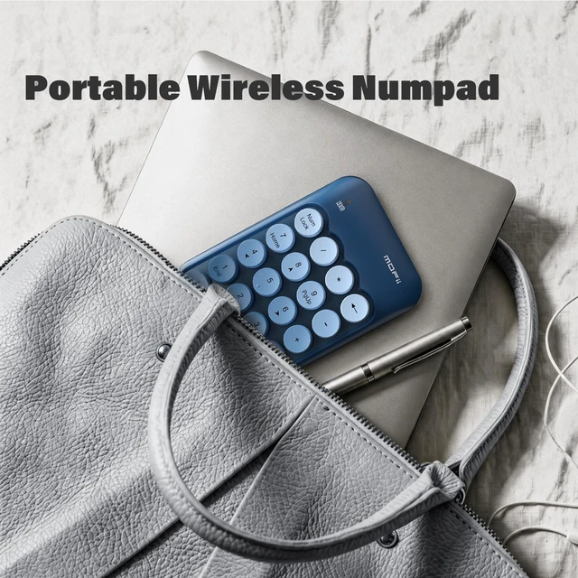 Alt view image 6 of 7 - Wireless Number Pads, Colorful 2.4G Wireless 18 Keys Numeric Keypad Portable 10 Key Numpad for Financial Accounting, Laptop, PC, Computer, Notebook- Blue