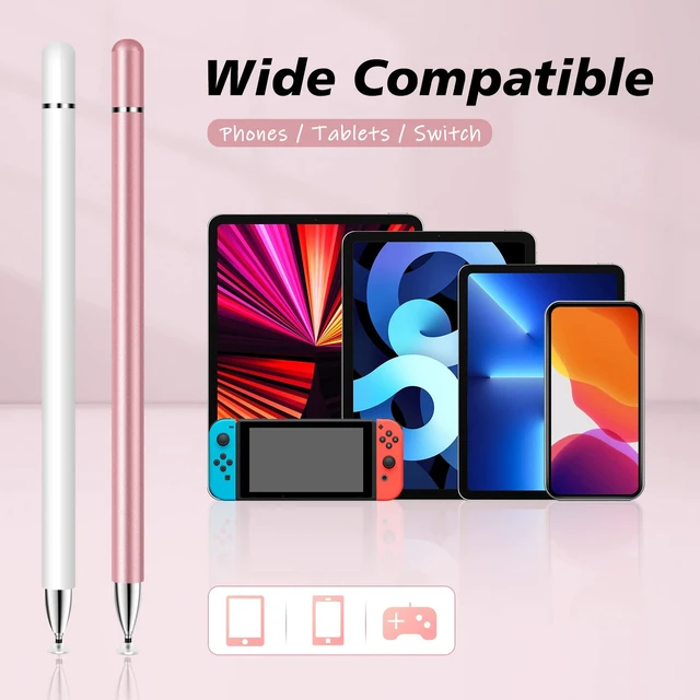 Alt view image 5 of 7 - Stylus Pen for ipad iPhone Android, 2 Pcs Stylus Pens for Touch Screens | Universal,Disc & Fiber Tip,For Apple Pro/Mini/Air/Microsoft All Capacitive Touchscreen,High Sensitivity, Magnetic