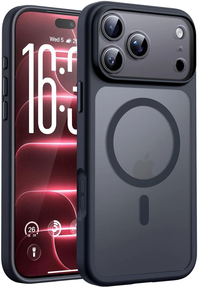 Main image of for iPhone 18 Pro Case, Compatible with MagSafe, Black | Built-in Magnets, Camera Control Cover, Full Camera & Military-Grade Protection Anti-Slip Slim Translucent Matte Phone Case