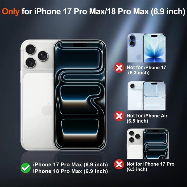 Alt view image 2 of 7 - Magnetic for iPhone 18 Pro Max/iPhone 17 Pro Max Case Dark Blue | (Compatible with MagSafe)(Military Grade Drop Protection)(Camera Protection)Translucent Matte Phone Cover
