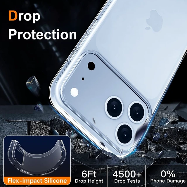 Alt view image 3 of 6 - Silicone Clear for iPhone 18 Pro Case,Thin with Comfortable Grip | Soft Slim-Fit TPU iPhone 18 Pro Phone Cover,Non-Slip,Shockproof Protection,Scrath-Resistant