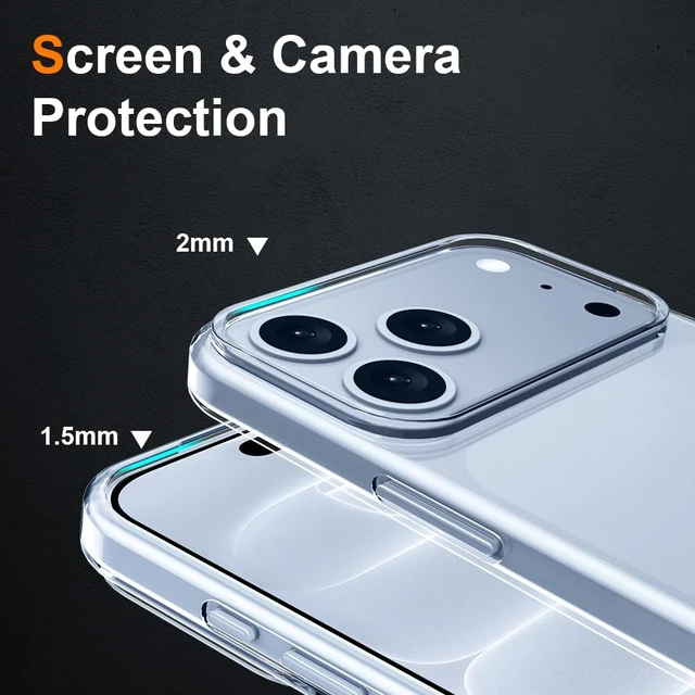Alt view image 5 of 6 - Silicone Clear for iPhone 18 Pro Case,Thin with Comfortable Grip | Soft Slim-Fit TPU iPhone 18 Pro Phone Cover,Non-Slip,Shockproof Protection,Scrath-Resistant