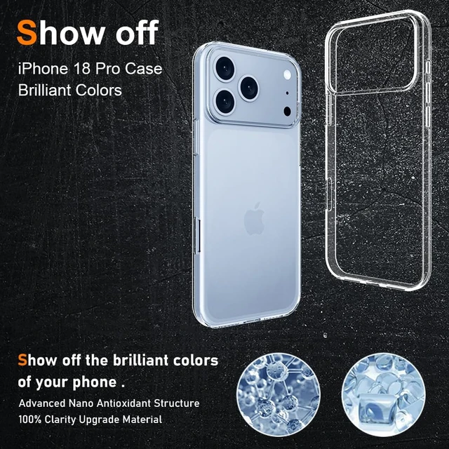 Alt view image 6 of 6 - Silicone Clear for iPhone 18 Pro Case,Thin with Comfortable Grip | Soft Slim-Fit TPU iPhone 18 Pro Phone Cover,Non-Slip,Shockproof Protection,Scrath-Resistant
