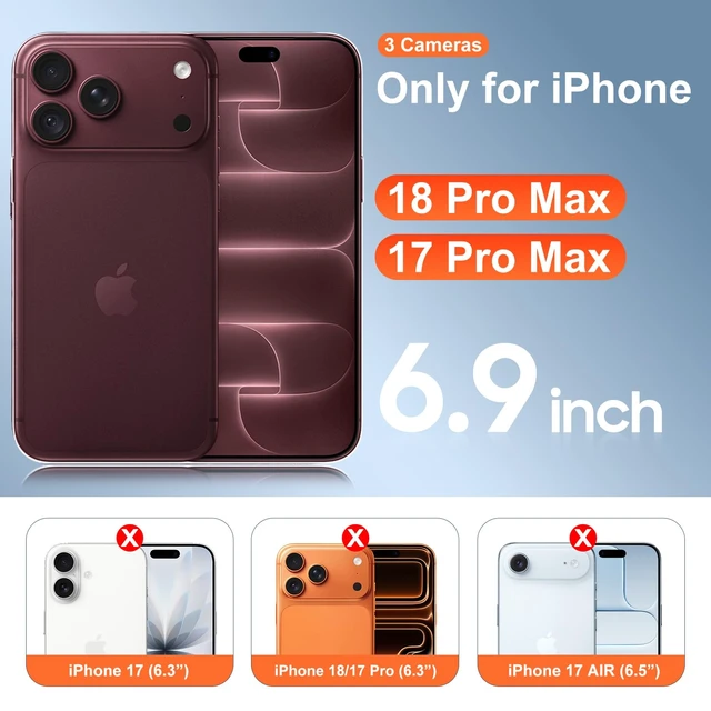 Alt view image 2 of 7 - for iPhone 18 Pro Max Case/iPhone 17 Pro Max Case with Stand, Clear | (Screen Protector)(Compatible with MagSafe)(Military Grade Shockproof) Transparent Drop Protection Slim Phone Case,6.9"