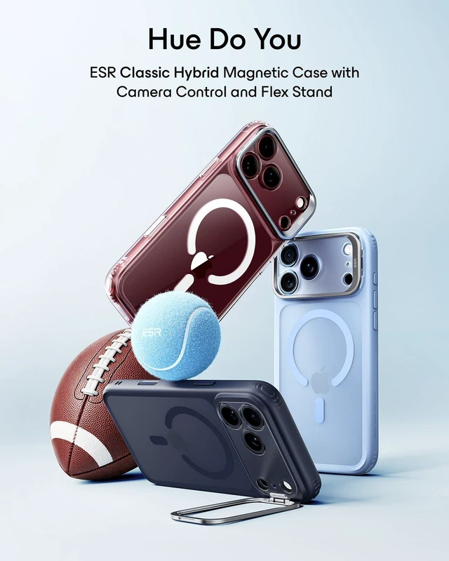 Alt view image 2 of 7 - Classic Hybrid for iPhone 18 Pro/17 Pro Case with Flex Stand, Clear | Long-Lasting Anti-Yellowing, Camera Kickstand, Compatible with MagSafe, 4X Military-Grade Protection, Magnetic Phone Case