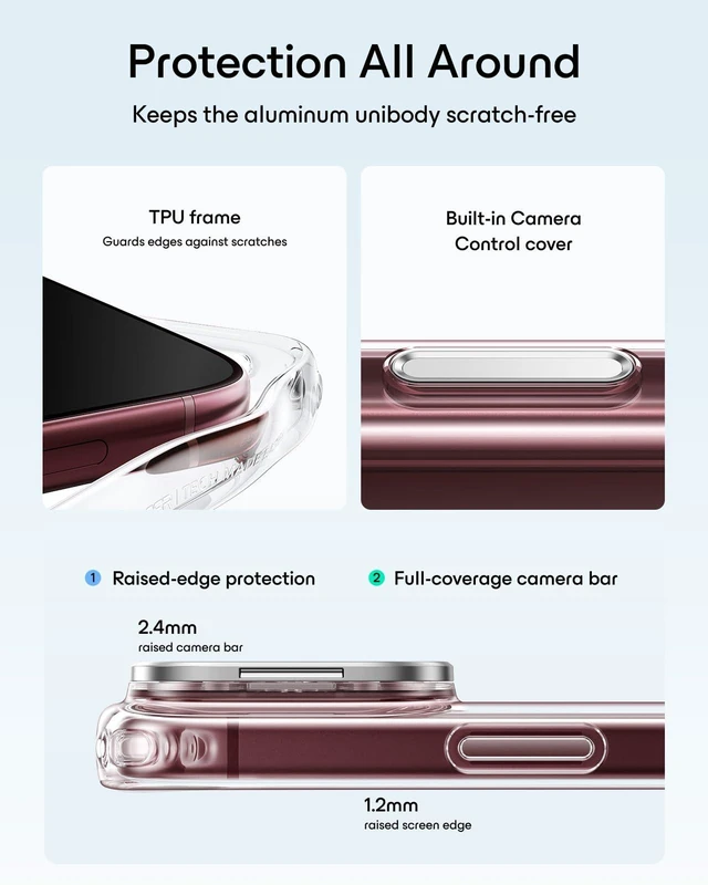 Alt view image 6 of 7 - Classic Hybrid for iPhone 18 Pro/17 Pro Case with Flex Stand, Clear | Long-Lasting Anti-Yellowing, Camera Kickstand, Compatible with MagSafe, 4X Military-Grade Protection, Magnetic Phone Case