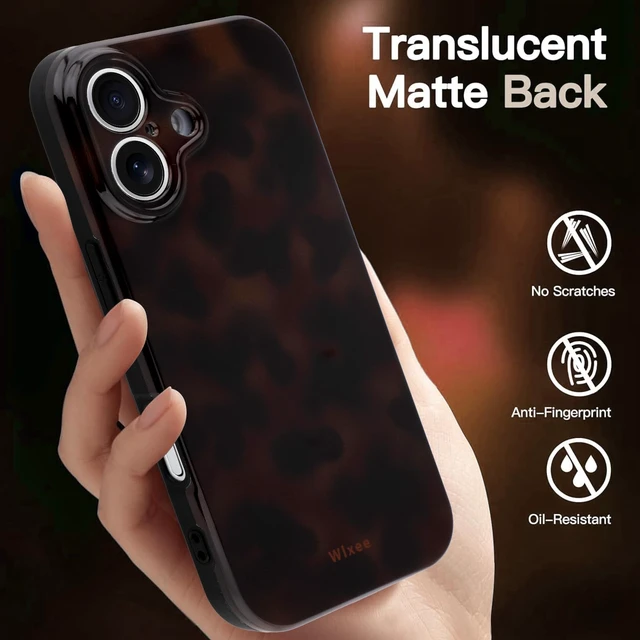 Alt view image 3 of 7 - for iPhone 17 Case Aesthetic Tortoise Shell Leopard Pattern | Full Camera Protection With Screen Protector, anti-fall Slim & Shockproof For Girls Women Gift Giving & Daily Matching