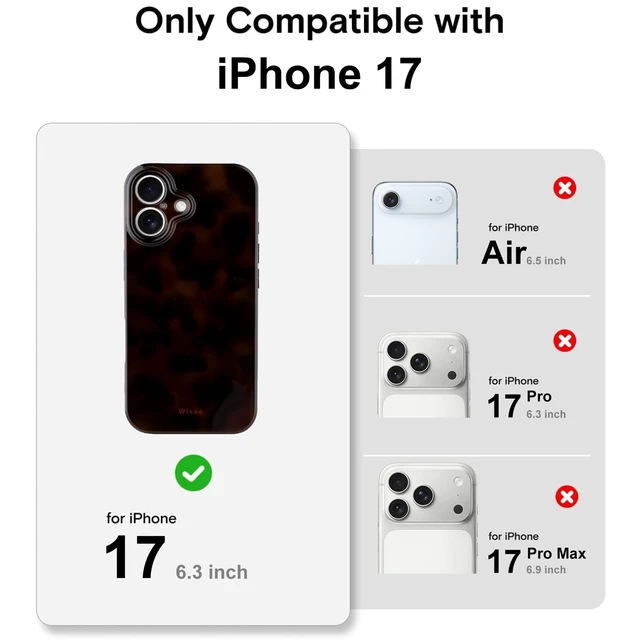 Alt view image 7 of 7 - for iPhone 17 Case Aesthetic Tortoise Shell Leopard Pattern | Full Camera Protection With Screen Protector, anti-fall Slim & Shockproof For Girls Women Gift Giving & Daily Matching