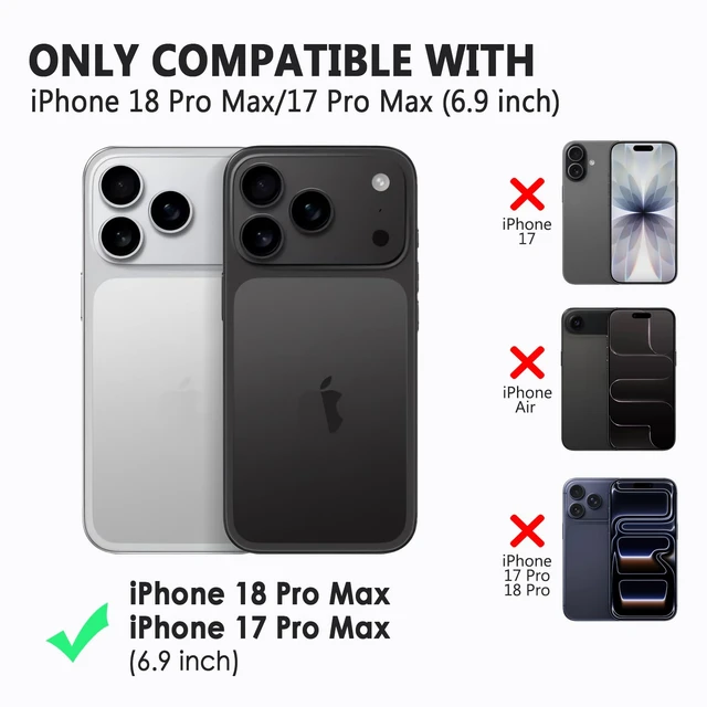Alt view image 2 of 5 - Phone Case Compatible with iPhone 17 Pro Max & iPhone 18 Pro Max, Clear Case Shockproof Protective Bumper Slim Cover for 6.9 Inch