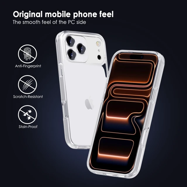 Alt view image 5 of 5 - Phone Case Compatible with iPhone 17 Pro Max & iPhone 18 Pro Max, Clear Case Shockproof Protective Bumper Slim Cover for 6.9 Inch