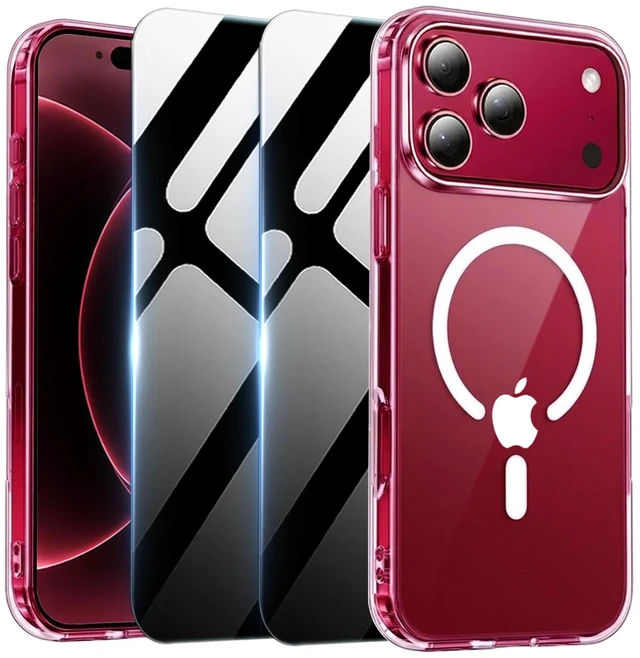 Main image of for iPhone 18 Pro Clear Case with 2 Privacy Screen Protector | Magnetic Case Compatible with MagSafe,Yellowing and Scratch Resistant Shockproof Slim Woman Case for iPhone 18 Pro,Clear
