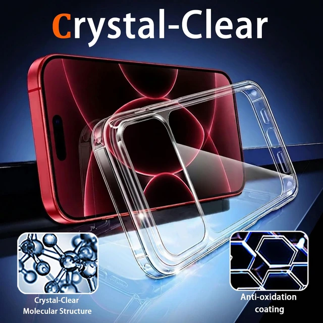 Alt view image 5 of 6 - for iPhone 18 Pro Clear Case with 2 Privacy Screen Protector | Magnetic Case Compatible with MagSafe,Yellowing and Scratch Resistant Shockproof Slim Woman Case for iPhone 18 Pro,Clear