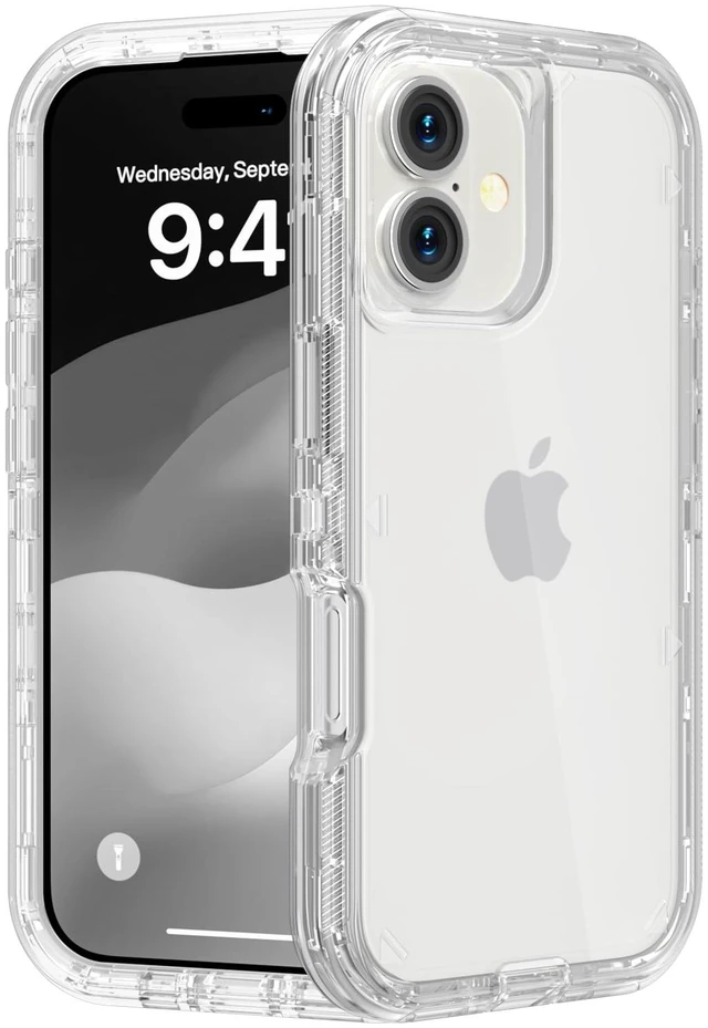 Main image of for iPhone 17 Case, Shockproof, Crystal Clear | Heavy Duty Protection Phone Cases, Anti-Drop, Dual Layer Transparent Rugged Protective Cover, 6.3"
