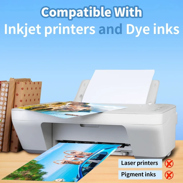 Alt view image 3 of 7 - Glossy Photo Paper 5×7 in, 105 Sheets Inkjet Photo Printer Paper | Instant Dry, 180gsm/48lb, Blank Back, Reflective Finish, Advanced Cast Coating, DIY Chip Bag/Flyer/Card/Calendars/Brochures