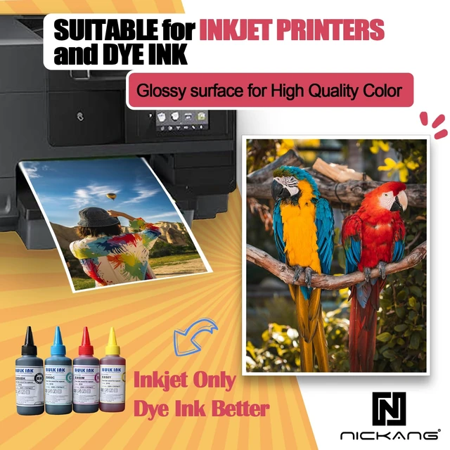 Alt view image 2 of 7 - Glossy Photo Paper 8.5x11, 53LB/200GSM, Letter Size 30 Sheets | Compatible with Inkjet Printers, Premium Weight for Framing & Less Curl, Ideal for Family Photos, School Projects & Chip Bags