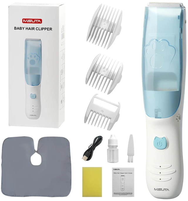 Main image of Vacuum Baby Hair Clippers,Silent Clippers for Kids,Cordless Baby Hair Trimmer,Waterproof Baby Hair Cutting Kit for Fine/Curly Hair,Infant Toddler Hair Clippers Auto Suck Snipped Hair