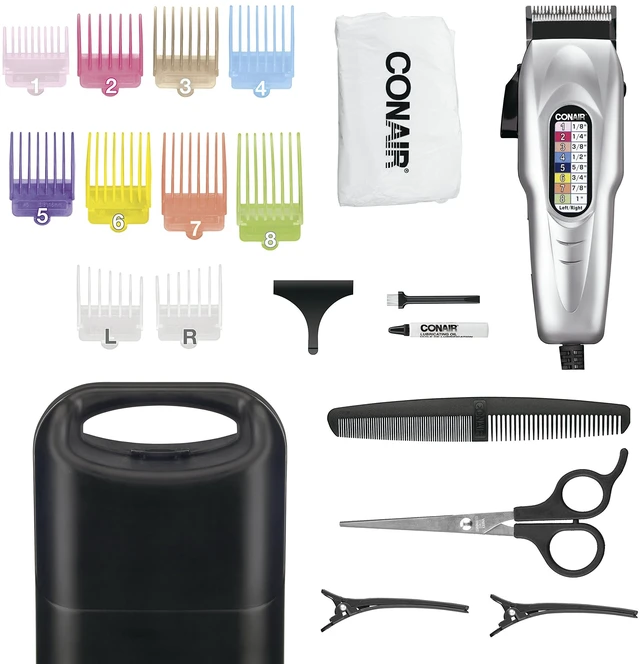 Main image of MAN Hair Clippers for Men, 20-Piece Number Cut Home Hair Cutting Kit