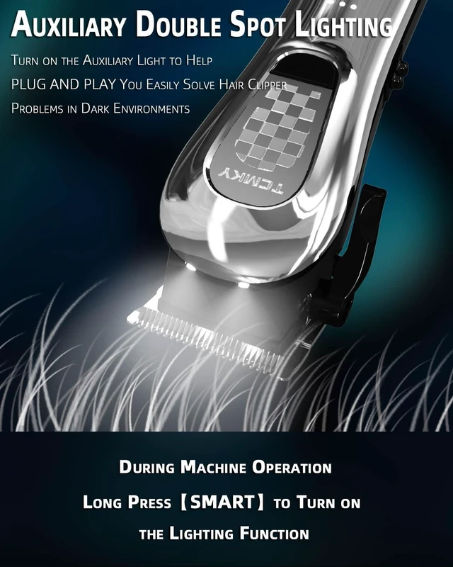Alt view image 3 of 5 - Hair Clippers for Men Cordless&Corded Barber Clippers for Hair Cutting & Grooming Professional Hair Trimmer for Men Rechargeable Hair Trimmer Kit for Household (Silvery)